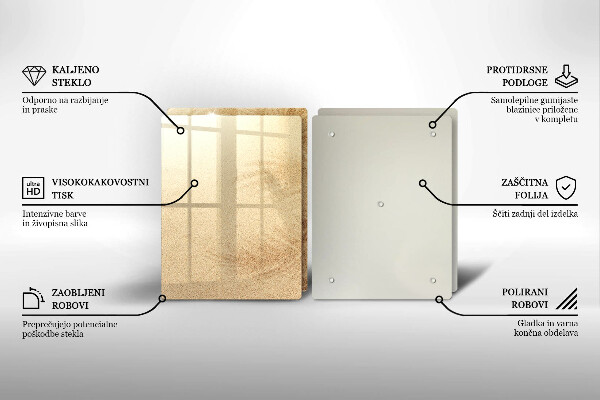 Üveg vágódeszka Tengerparti homokos nyaralás