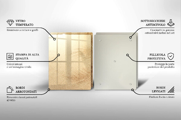 Üveg vágódeszka Tengerparti homokos nyaralás