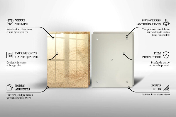 Üveg vágódeszka Tengerparti homokos nyaralás