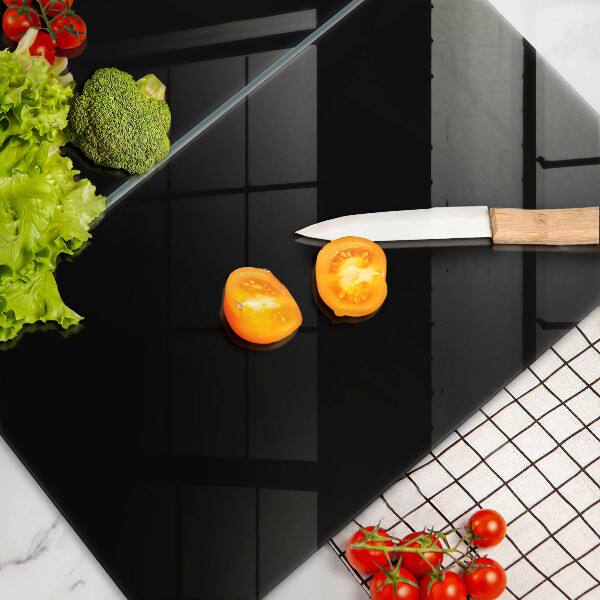 Üveg vágódeszka Fekete szín