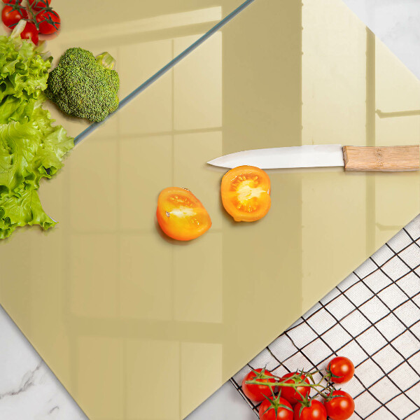 Üveg vágódeszka Sárga