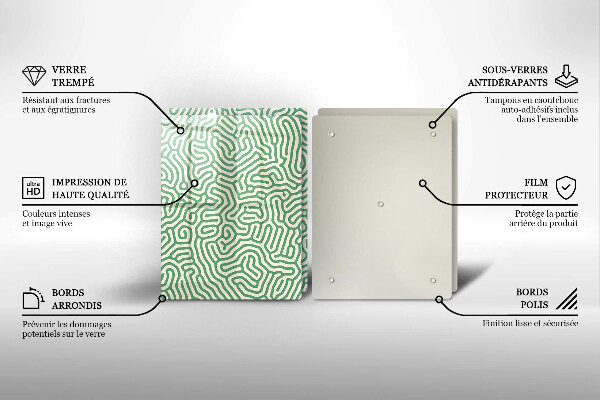 Üveg vágódeszka Absztrakt vonalak