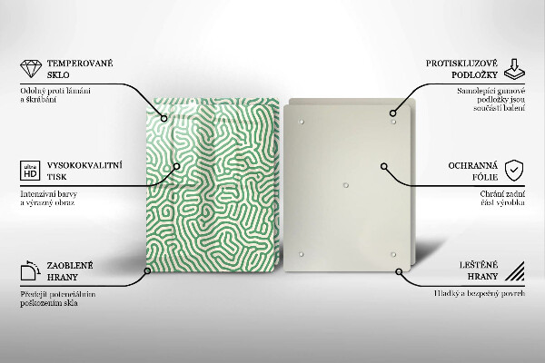 Üveg vágódeszka Absztrakt vonalak