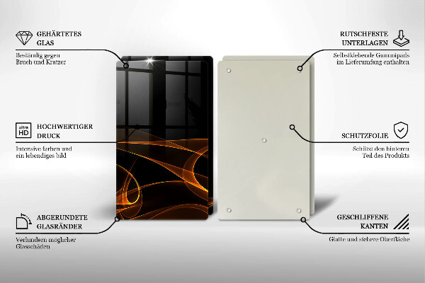 Üveg vágódeszka Absztrakt vonalak