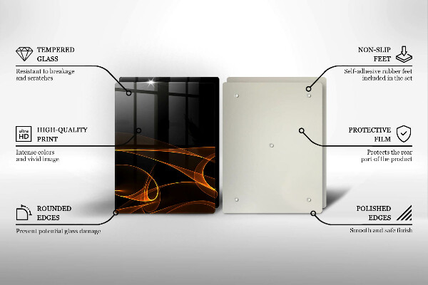 Üveg vágódeszka Absztrakt vonalak