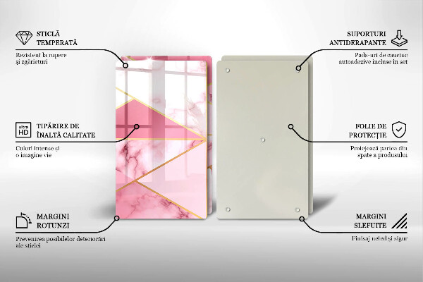 Üveg vágódeszka Geometrikus márvány