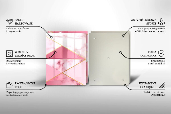 Üveg vágódeszka Geometrikus márvány
