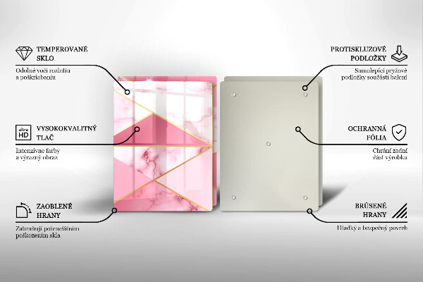 Üveg vágódeszka Geometrikus márvány