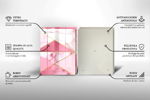 Üveg vágódeszka Geometrikus márvány