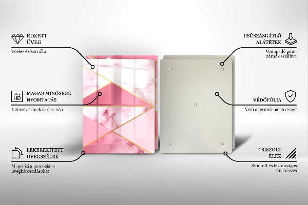 Üveg vágódeszka Geometrikus márvány