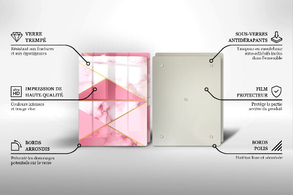 Üveg vágódeszka Geometrikus márvány