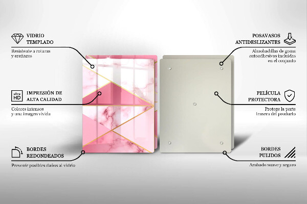 Üveg vágódeszka Geometrikus márvány