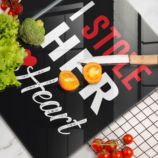 Üveg vágódeszka Felirat mondat minta