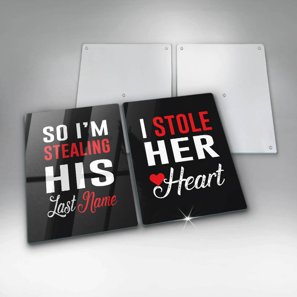 Üveg vágódeszka Felirat mondat minta