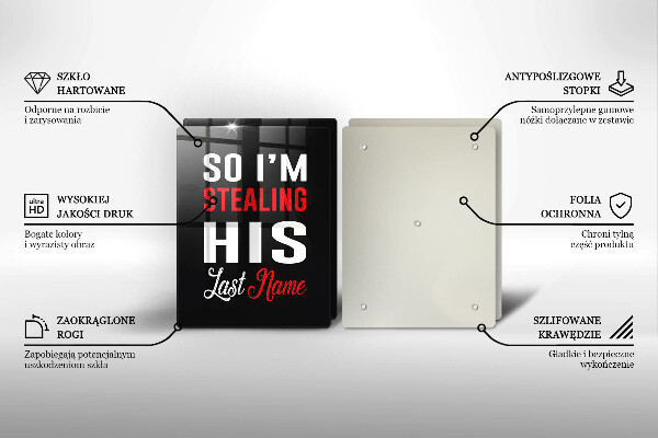 Üveg vágódeszka Felirat mondat minta