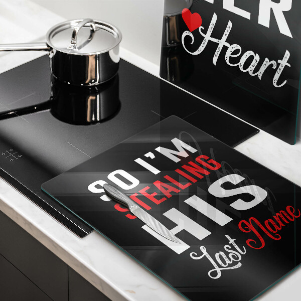 Üveg vágódeszka Felirat mondat minta