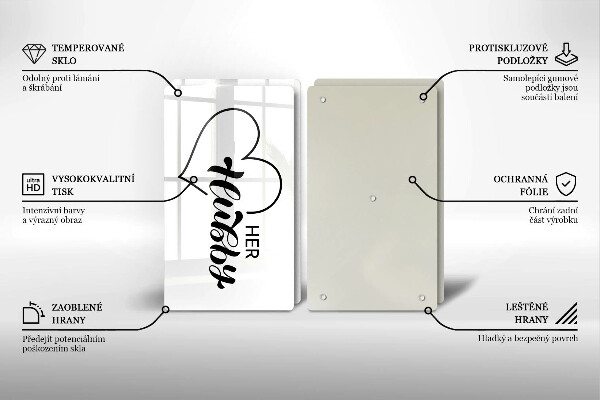 Üveg vágódeszka Felirat mondat minta