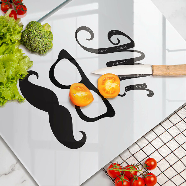 Üveg vágódeszka Mrs Mr