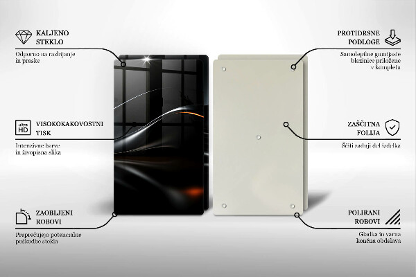 Üveg vágódeszka Absztrakt 3D-s tervezés