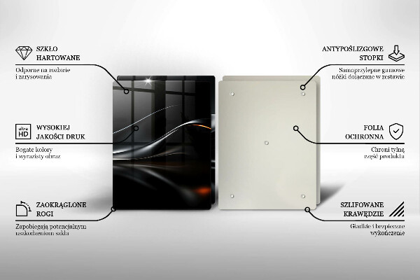 Üveg vágódeszka Absztrakt 3D-s tervezés