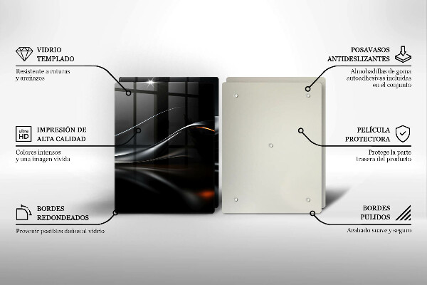 Üveg vágódeszka Absztrakt 3D-s tervezés