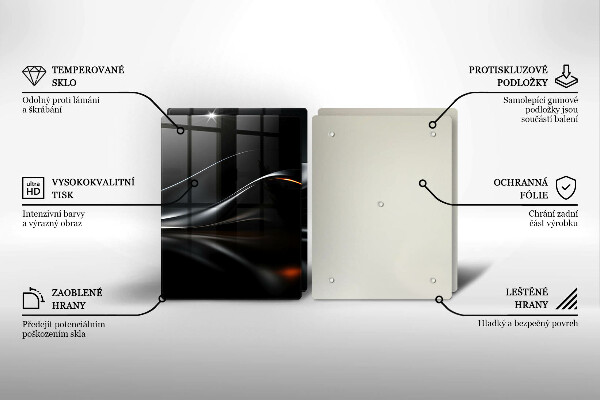 Üveg vágódeszka Absztrakt 3D-s tervezés