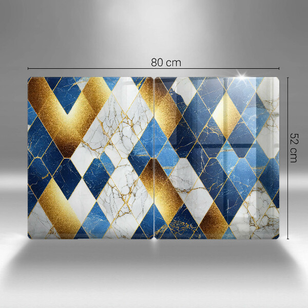 Üveg vágódeszka Arany márványrombuszok