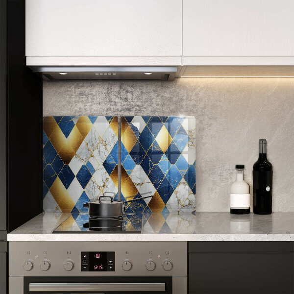 Üveg vágódeszka Arany márványrombuszok