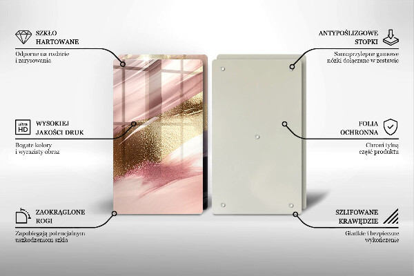 Üveg vágódeszka Pasztell foltok