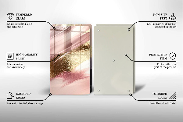 Üveg vágódeszka Pasztell foltok