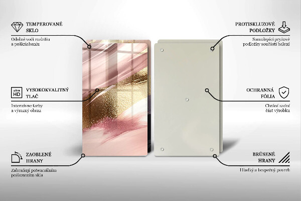 Üveg vágódeszka Pasztell foltok