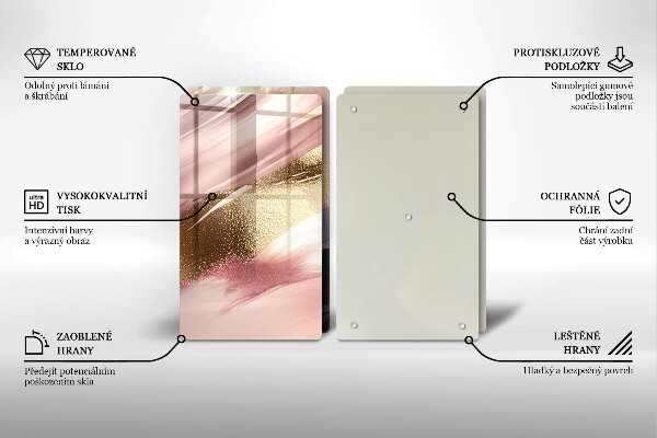 Üveg vágódeszka Pasztell foltok