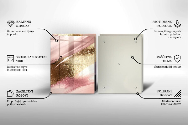 Üveg vágódeszka Pasztell foltok