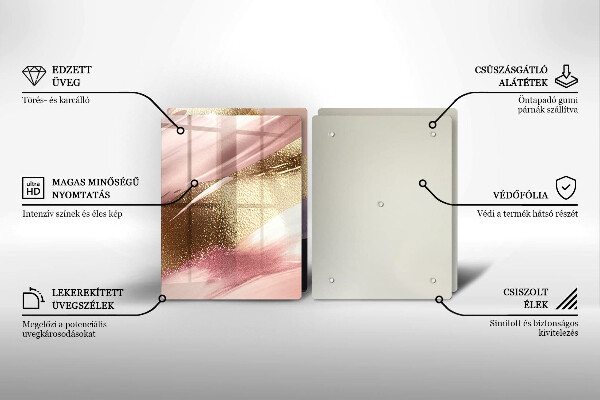 Üveg vágódeszka Pasztell foltok