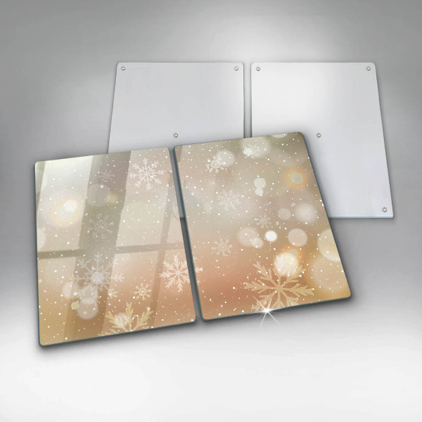 Üveg vágódeszka Hópelyhek