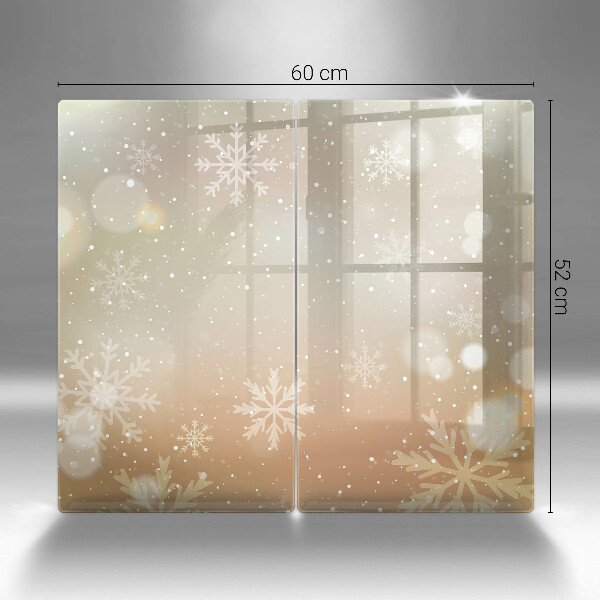 Üveg vágódeszka Hópelyhek