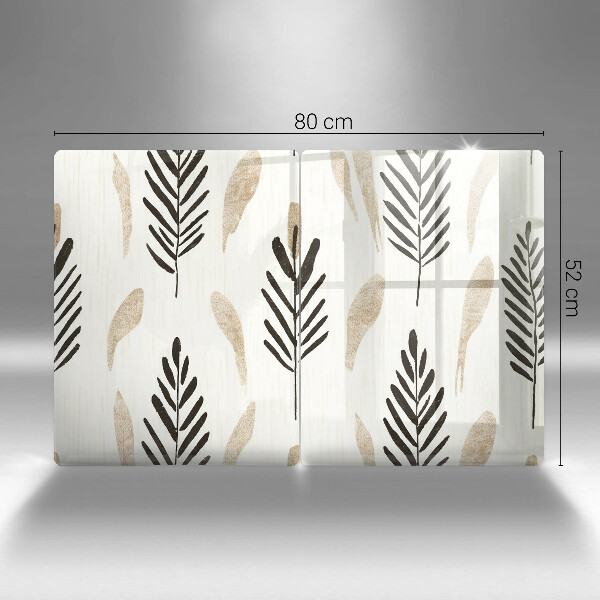 Üveg vágódeszka Boho növények