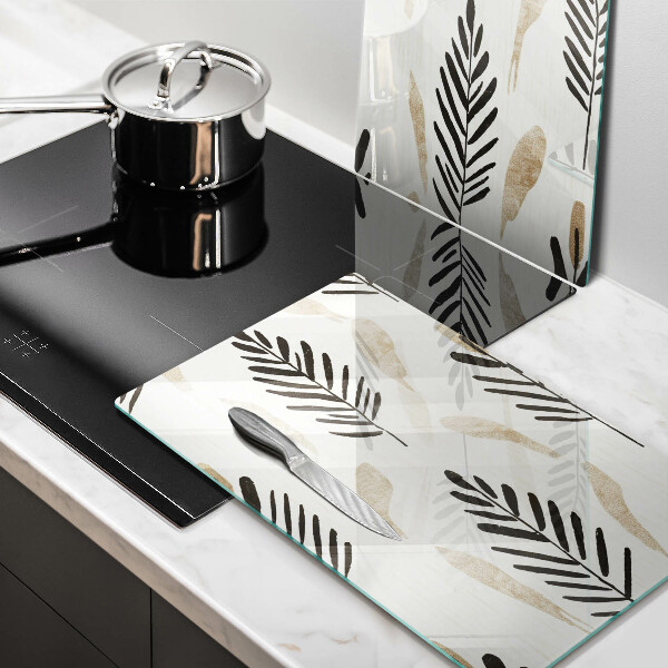 Üveg vágódeszka Boho növények