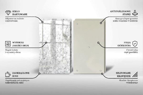 Üveg vágódeszka Só kristályok