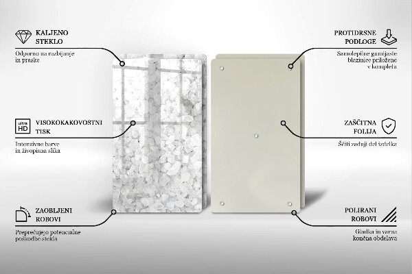 Üveg vágódeszka Só kristályok