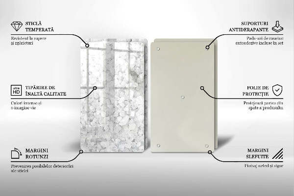 Üveg vágódeszka Só kristályok