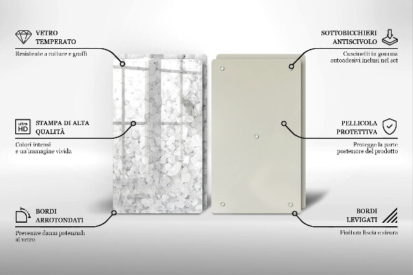 Üveg vágódeszka Só kristályok