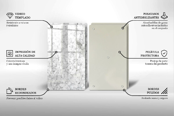 Üveg vágódeszka Só kristályok