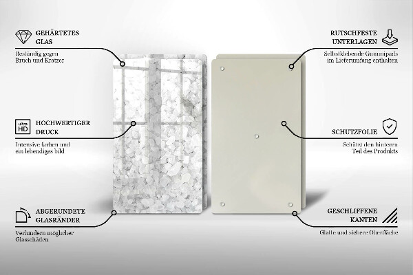 Üveg vágódeszka Só kristályok