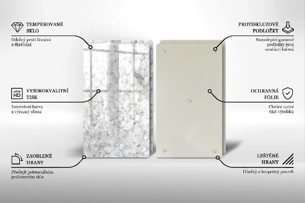 Üveg vágódeszka Só kristályok