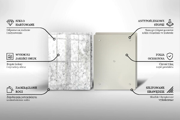 Üveg vágódeszka Só kristályok