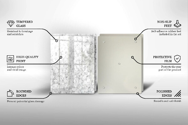 Üveg vágódeszka Só kristályok