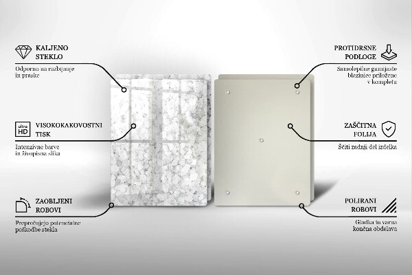 Üveg vágódeszka Só kristályok