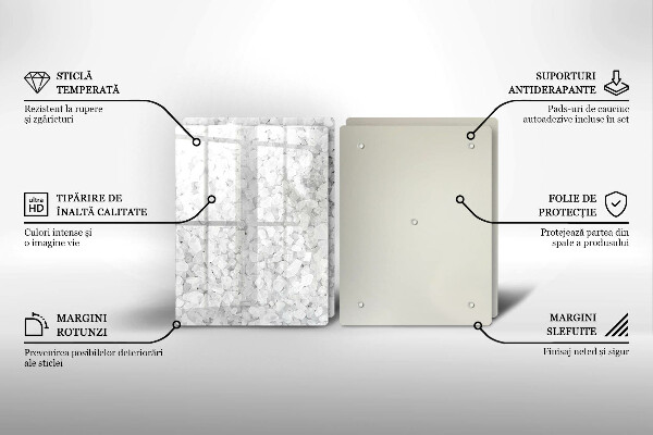 Üveg vágódeszka Só kristályok