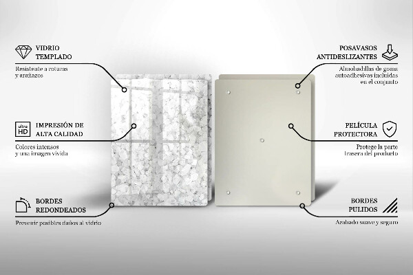 Üveg vágódeszka Só kristályok